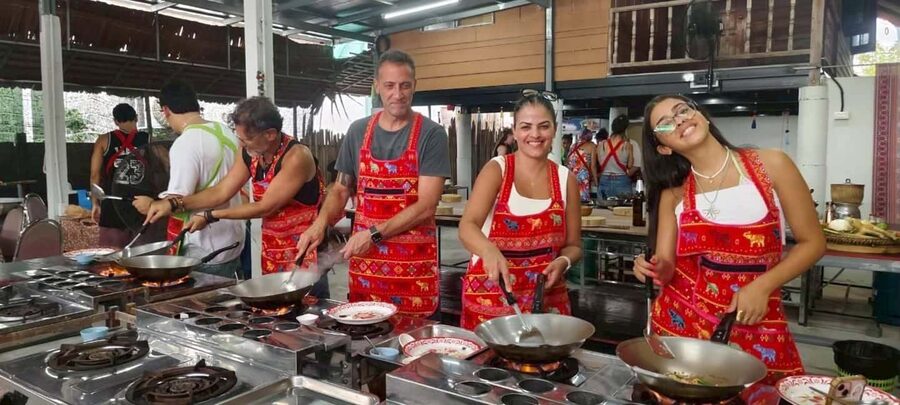 Ao Nang: Authentic Thai Local Cooking Class - Cooking soup, stir-fries, salads, and dessert