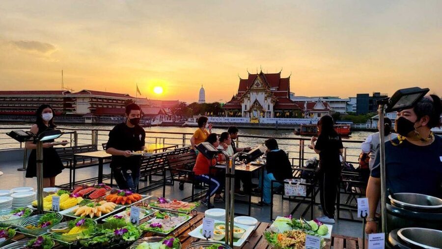Bangkok: Calypso x White Orchid Cruise with Private Transfer - The Chao Phraya views are the real dinner companion