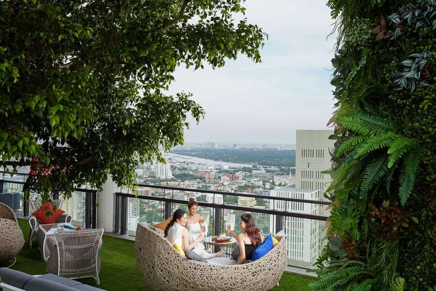 Bangkok: Enjoy Fine Thai Food with Panoramic Rooftop Views - The view from the Banyan Tree’s 52nd floor