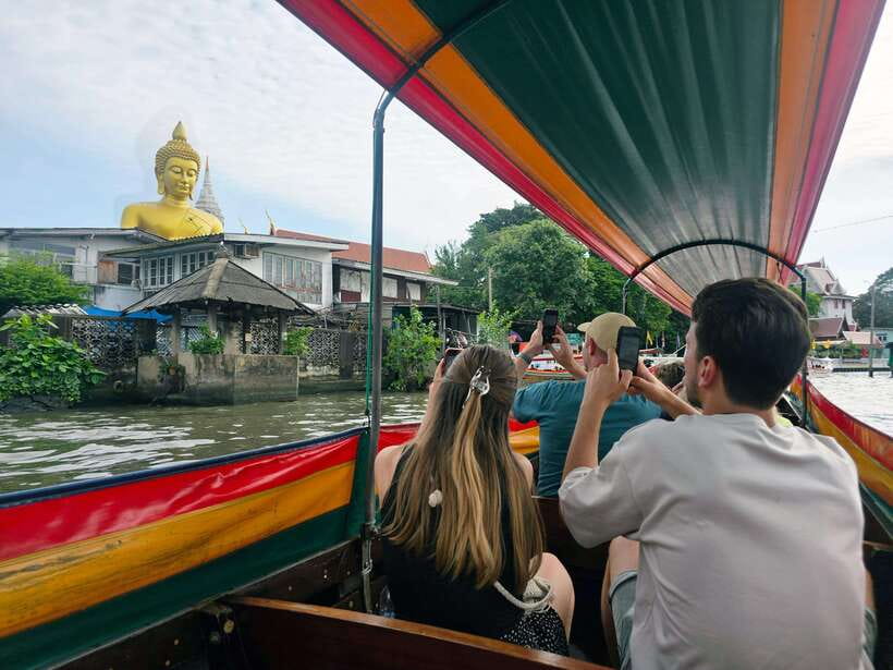 Bangkok Long Boat Canal a Big Buddha & Culture Markets Tour - Riding the Thonburi water taxi for 15 minutes