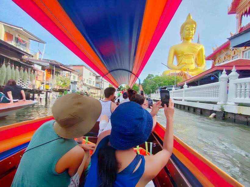 Bangkok: Longtail Boat Canal Cruise - Wat Arun passes by on the way
