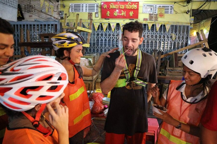 Bangkok: Night Bike Ride and Dinner at a Local Restaurant - A local dinner, with one detail to confirm