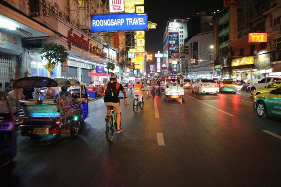 Bangkok: Night Bike Ride and Dinner at a Local Restaurant - Wat Pho, the Grand Palace, and the Giant Swing
