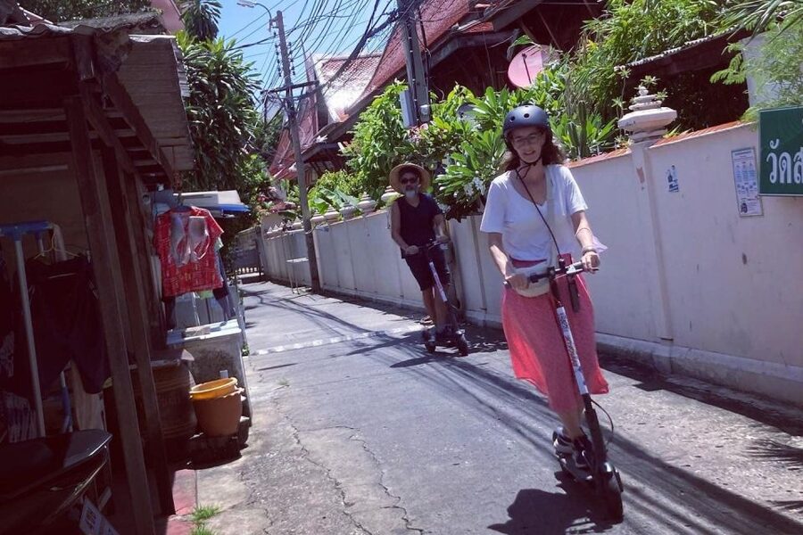 Bangkok : Old City Guided E-Scooter &/or Bike Tour - Quiet lanes, canals, and local Bangkok