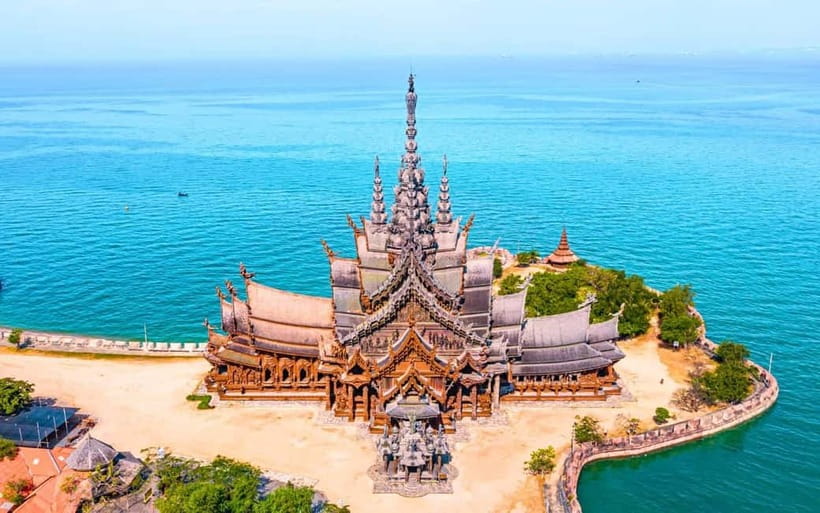 Bangkok: Pattaya Truth Sanctuary Guided Tour & Coral Island - Entering the Sanctuary of Truth