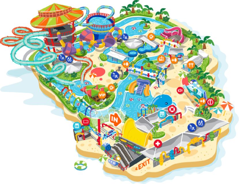 Bangkok: Pororo Aqua Park Entry Ticket - A rooftop water park with a cartoon personality