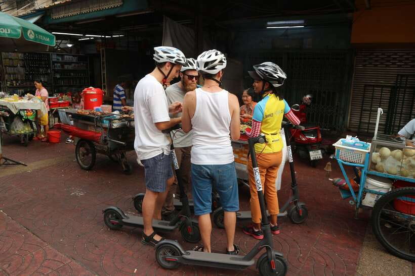 Bangkok: Riverside E-Scooter Adventure with StreetFood Snack - Chinatown food and the story behind it