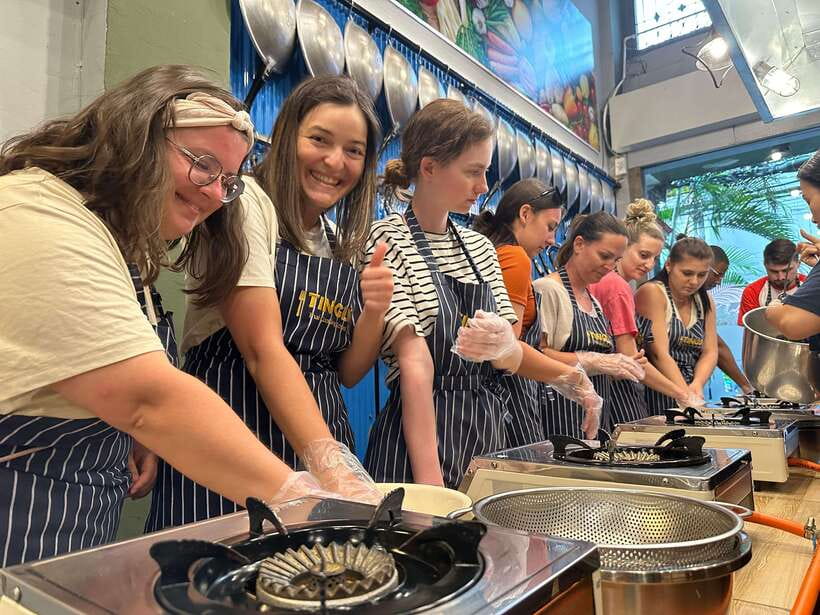 Bangkok: Tingly Thai Cooking School Half-Day Cooking Class - Eating what you cooked
