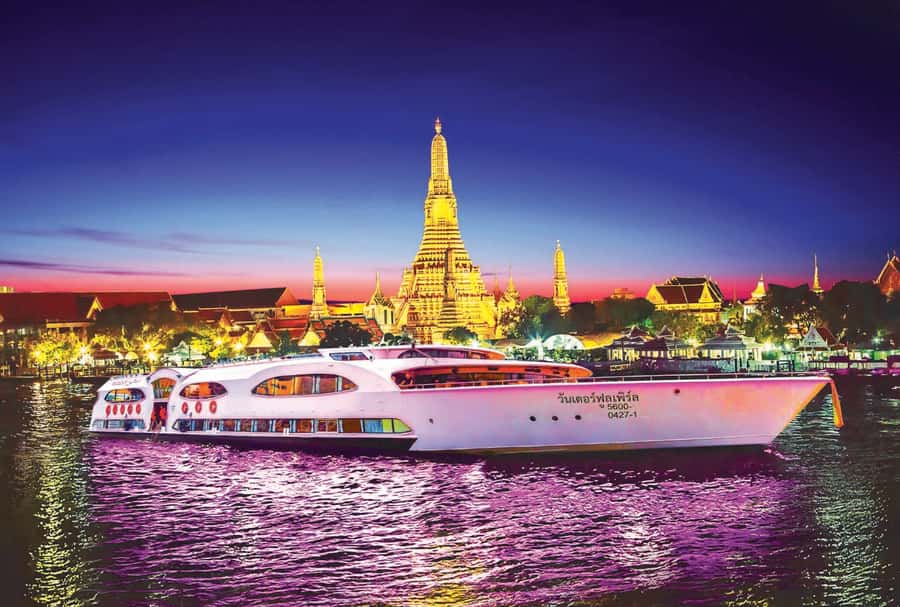 Bangkok: Wonderful Pearl Dinner Cruise and Live Performance - Following the Chao Phraya after dark