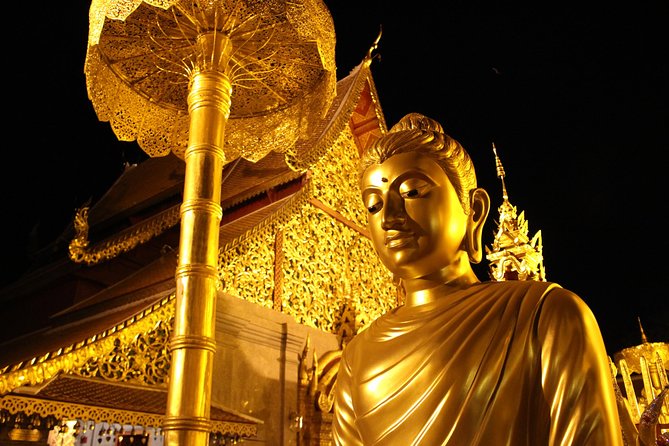 Best seller!! Amazing Night tour, Doi Suthep + Wat umong - Top Must visit! - Doi Suthep: The Golden Temple Above Chiang Mai