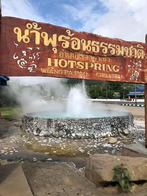 Chiang Mai: Chiang Rai White, Blue & Black Temples Day Tour - Mae Khachan hot springs: a short pause, not a soak