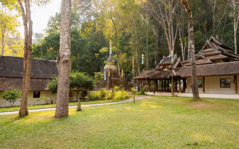 Chiang Mai: Doi Suthep Temple and Waterfall by Songtaew Trio - Wat Pha Lat, the quiet forest temple