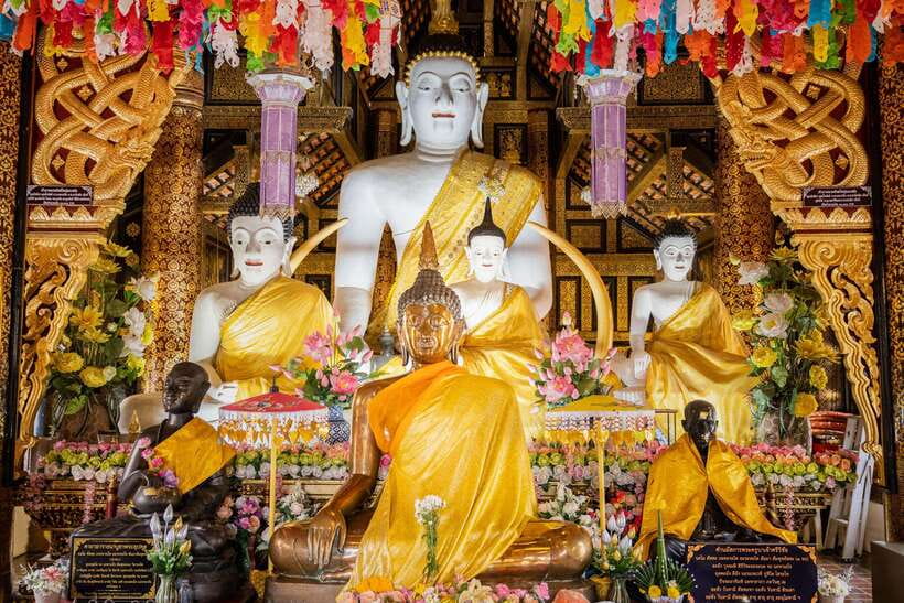 Chiang Mai: Doi Suthep Temple and Waterfall by Songtaew Trio - Starting in a red songthaew