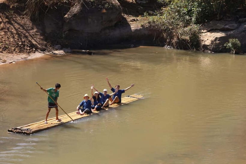 Chiang Mai: Elephant Sanctuary Bamboo Raft & Padthai Cooking - Bamboo rafting on the Wang River