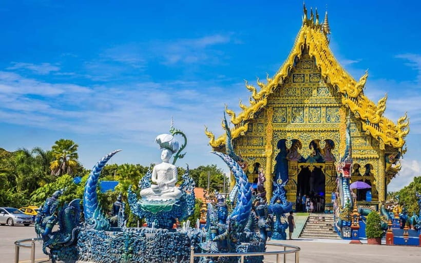 Chiang Mai: White and Blue Temples and Lalita Cafe - Mae Kachan Hot Spring gives the drive a useful break
