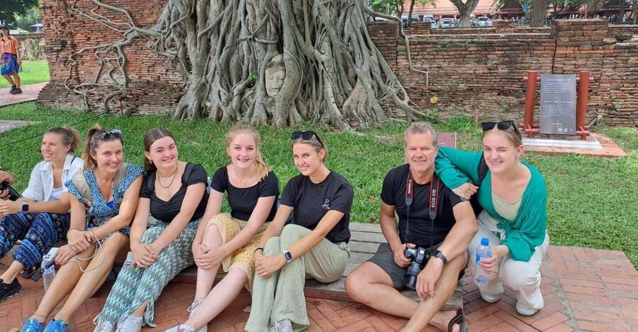 Colors of Ayutthaya: UNESCO Heritage 6 hour Bicycle Tour - Wat Mahathat and the Buddha in the tree roots