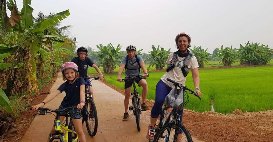Cycling Sukhothai Full Day Countryside Tour - Getting fitted with the 24-gear mountain bike