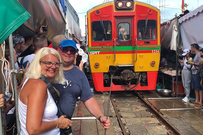 Floating and Railway Market (Optional Waterfall): Private Tour - Maeklong Railway Market and the famous train arrival
