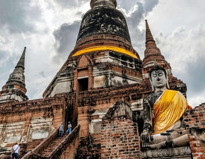 From Bangkok: Ayutthaya Heritage Tour with Sunset Boat Ride - Wat Yai Chai Mongkhon and its reclining Buddha