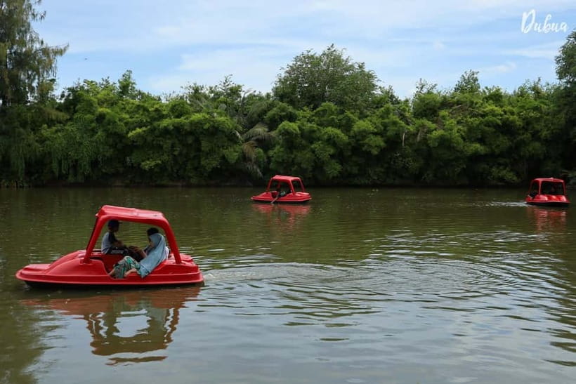 From Bangkok: Don Wai Market, Wat Samphran & Lotus Café Tour - Du Bua Café and the lotus ponds