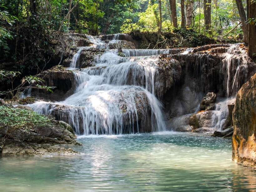 From Bangkok: Erawan Park & Kanchanaburi Small-Group Tour - Lunch in Kanchanaburi, with food paid separately