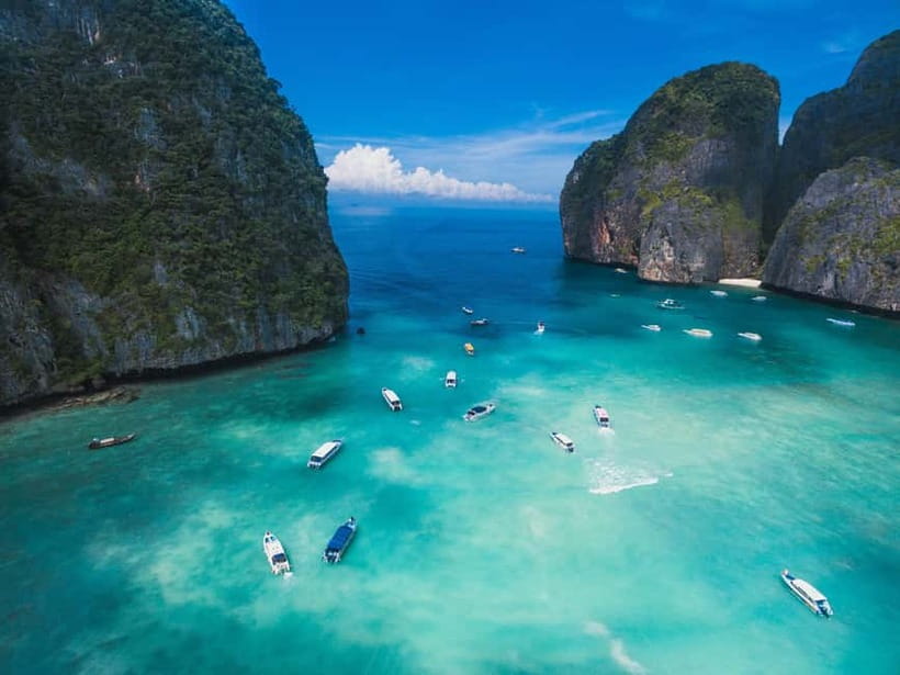 From Phi Phi: Maya Bay HalfDay Longtail Boat with Snorkeling - Viking Cave and the drawings on its limestone walls