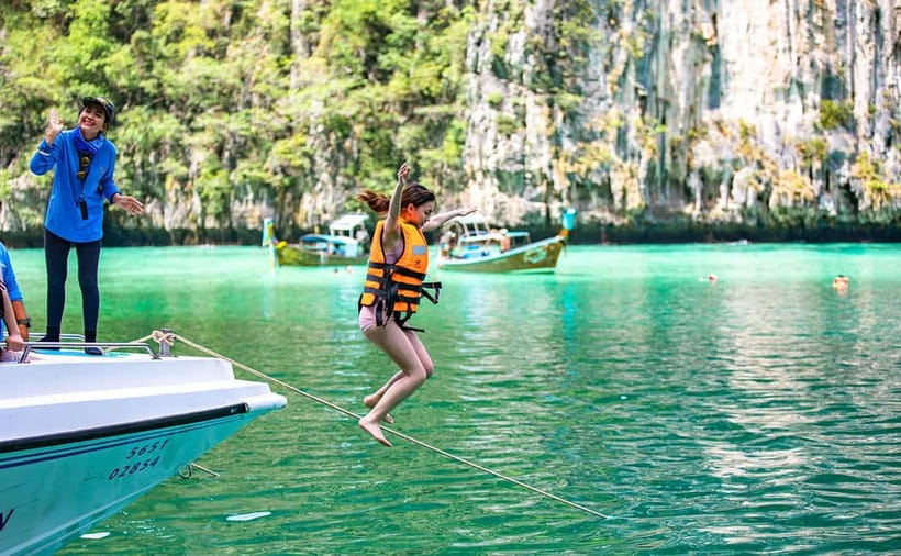 From Phi Phi: Sunset & Plankton Swim Tour By Speedboat - An afternoon built around Phi Phi’s best water stops