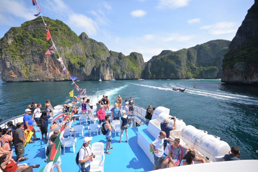 From Phuket: Snorkeling Ferry Cruise to Phi Phi Islands - Buffet lunch by the sea at 12:45 pm