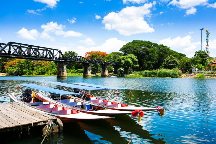 Kanchanaburi: Erawan Waterfall & Train Full-Day Tour - Erawan National Park and seven tiers of water