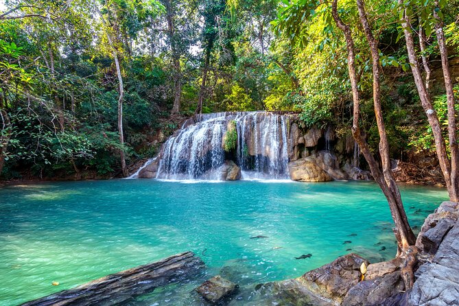 Kanchanaburi Full Day Tour: River Kwai and Erawan Falls - JEATH War Museum and the Death Railway Story