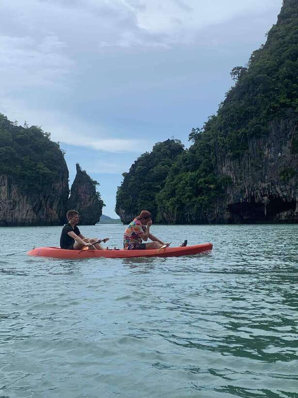Ko Lanta: Half-Day Kayaking, Talabeng, Sea Cave & Mangrove - Koh Aung gives you a quick island view