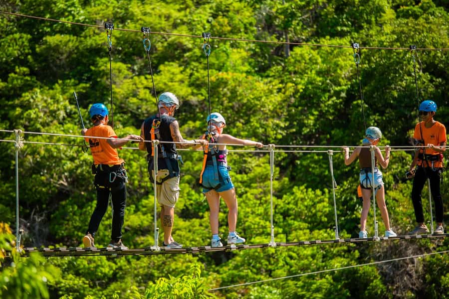 Ko Pha Ngan: Sky-High Zipline & Wang Sai Waterfall Views - Your first look at Wang Sai Waterfall from above