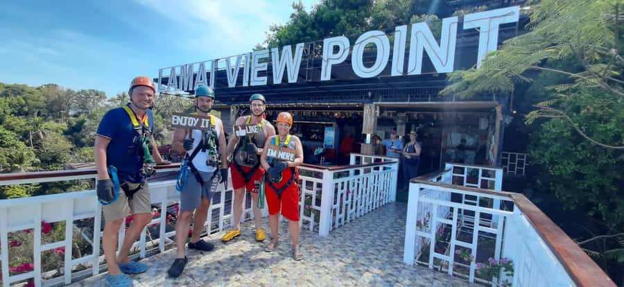 Koh Samui: Zipline Experience of Lamai Viewpoint - Valentine Stone and Happy-face rock
