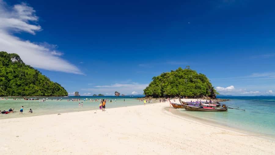 Krabi: 4 Islands Day Tour by Speedboat or Longtail Boat - Seeing Thale Waek at Low Tide