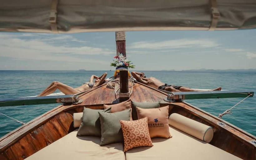 Krabi: 7 Island Tour by Luxury Longtail Boat with Snorkeling - Tup, Chicken, Koh Mor, and Puya Bay from the water