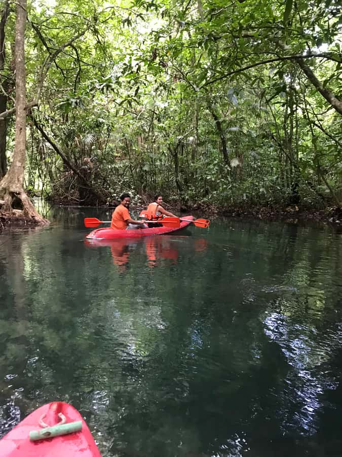 Krabi: Amazon Klong Srakaew Kayaking With Lunch - The crystal lagoon and time to play in the water