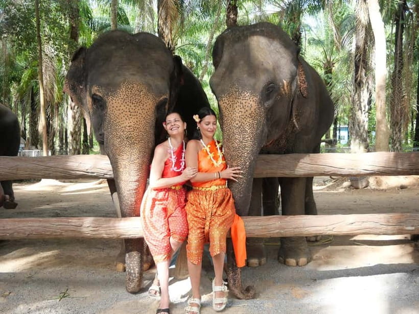 Krabi: Elephant Feeding Program with Traditional Thai Dress - Dressing in Traditional Thai Clothing