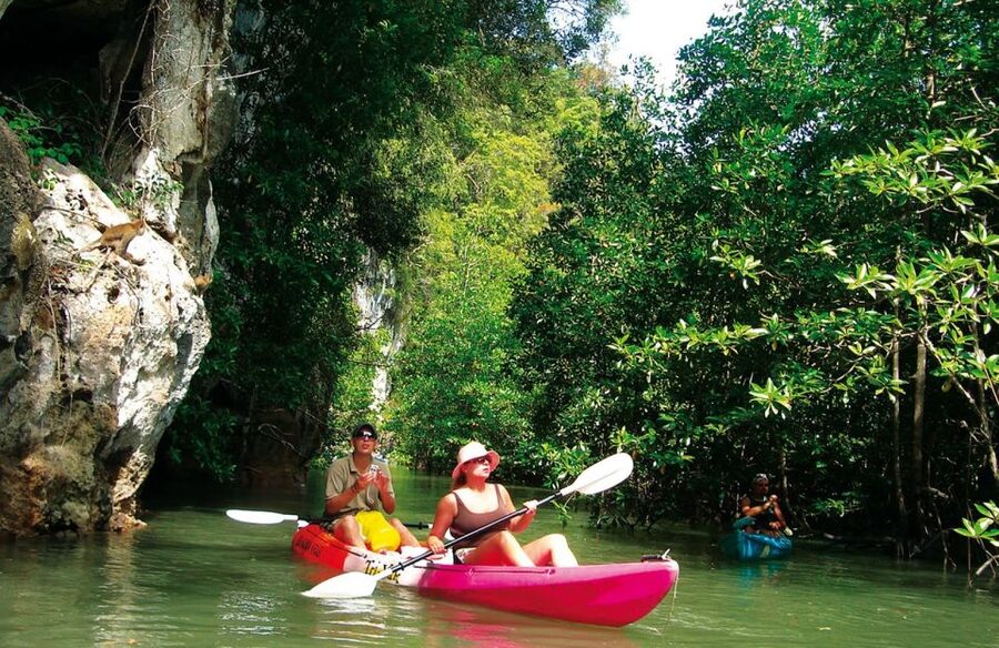 Krabi: Guided Kayaking Tour at Ao Thalane - The first lesson is short but useful for beginners