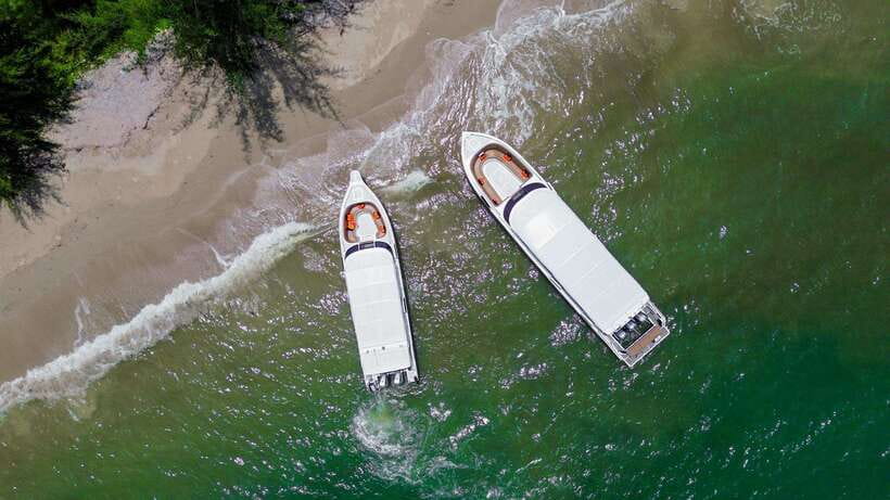 Krabi: Phi Phi and 4 Islands with Snorkeling by Speed Boat - The speedboat ride to Monkey Beach