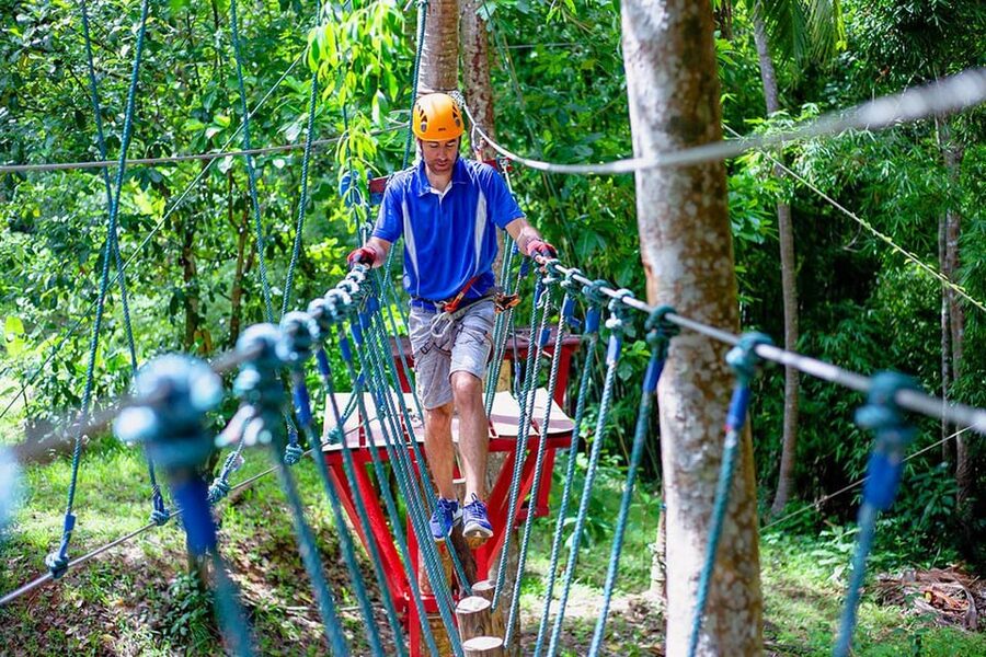 Krabi: Ultimate Zipline Games Challenge - Program B at 7 meters: more games, more movement