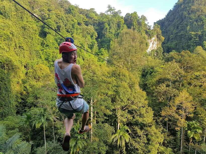 Krabi: Ziplining with Abseiling and Rock Climbing Options - A rainforest course framed by Krabi’s limestone cliffs