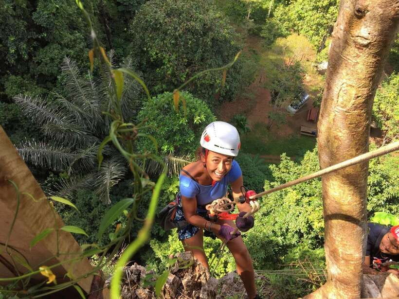 Krabi: Ziplining with Abseiling and Rock Climbing Options - The 60-meter abseil is a real test of nerve