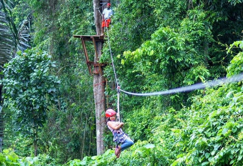 Krabi: Ziplining with Abseiling and Rock Climbing Options - The full-day package combines all four activities