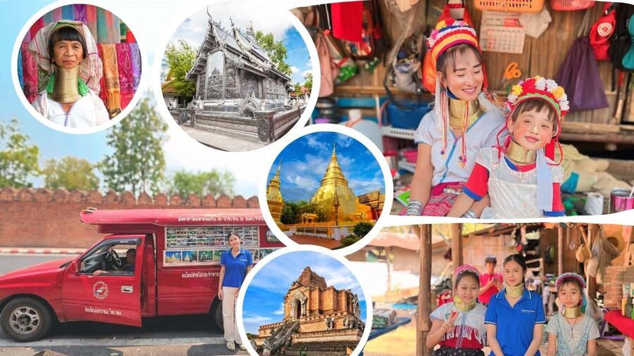 Long Neck Village, Silver Temple & Chiang Mai Top Sites - Wat Chedi Luang and the great stupa
