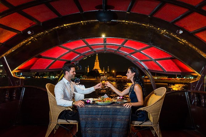 Manohra 5-Star Luxury Dinner Cruise with Pre-Canapés in Bangkok - The Grand Palace, bridges, and Asiatique from the river
