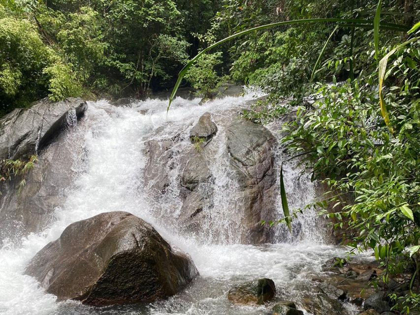 Phuket: Bamboo Rafting, Monkey Cave, and ATV Option - The waterfall walk and a small reward