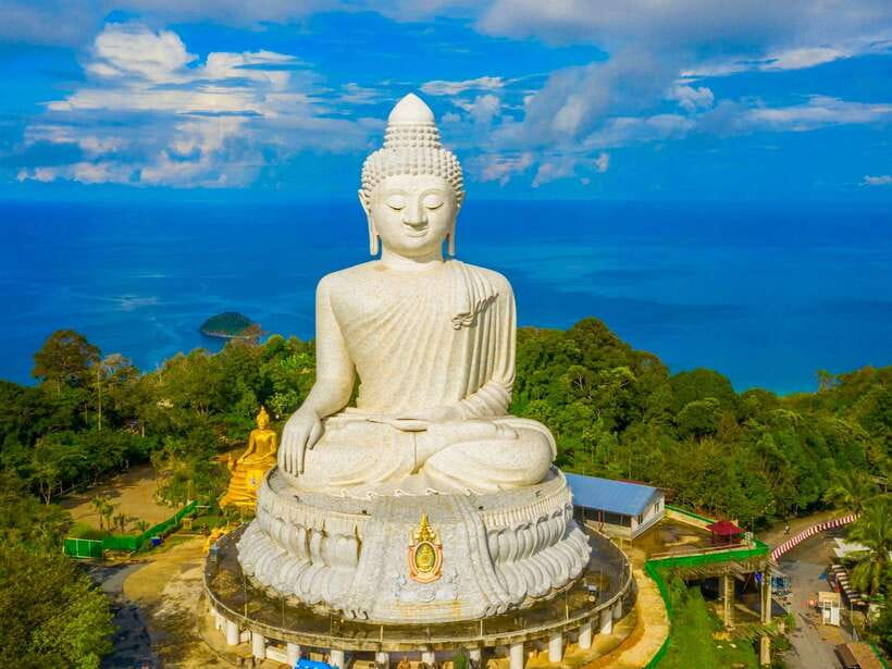Phuket: Big Buddha View Wat Chalong, Old Town Guided Tour - Big Buddha Viewpoint and monkeys in the trees