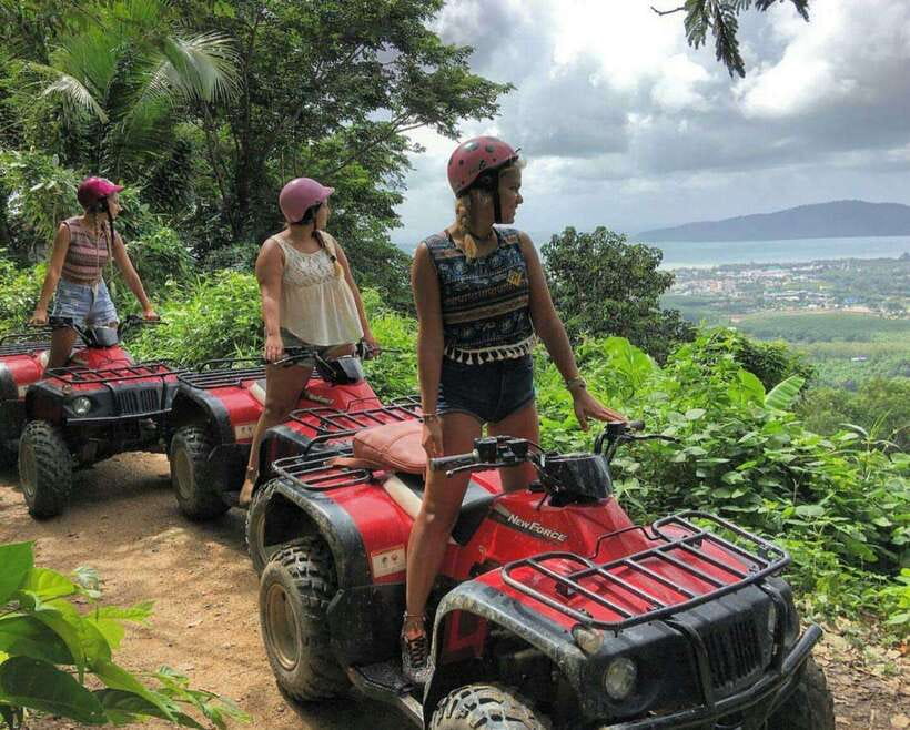 Phuket: Big Buddha Viewpoint ATV Tour and Zipline Adventure - Riding through Phuket’s rubber jungle