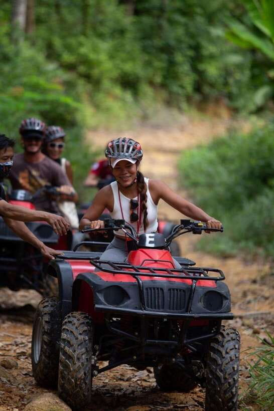 Phuket: Big Buddha Viewpoint ATV Tour and Zipline Adventure - The zipline course in the treetops