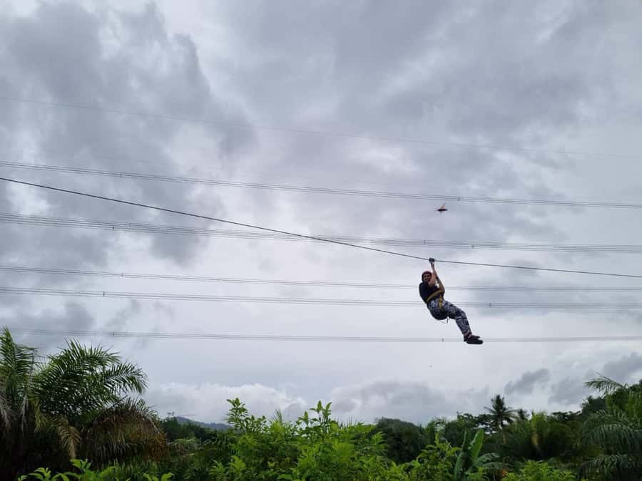 Phuket: Monkey Cave, Water Rafting, Zipline with ATV Option - The zipline is more introductory than extreme